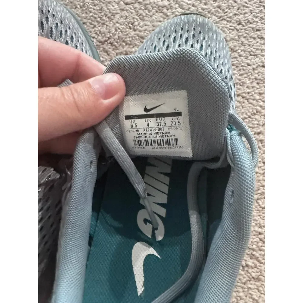 Nike Zoom Winflo 5 Running Sneakers Shoes Women's Size 6.5 Gray w/ Teal & White